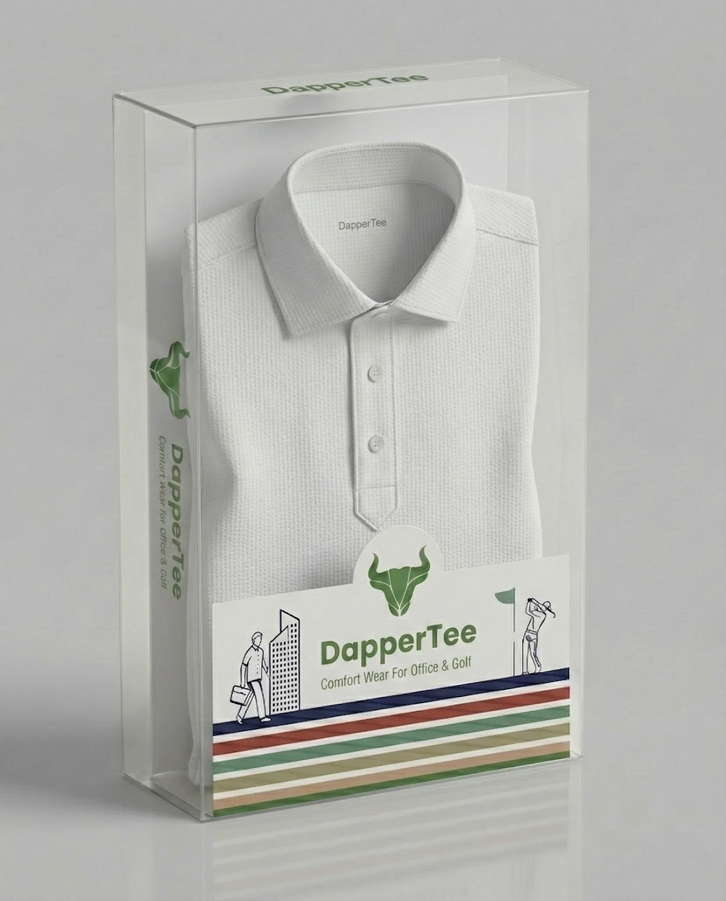 Regal Dot Structured Jaquard White Polo