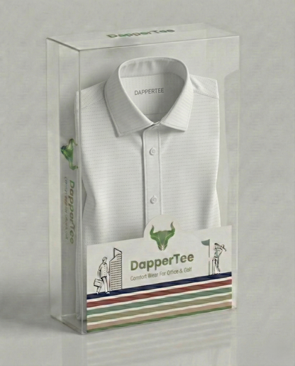 DapperTee premium open polo luxury packaging for high-end professional corporate gifting needs.