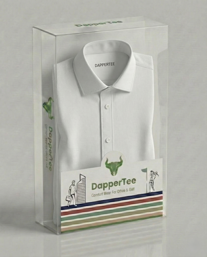 DapperTee premium open polo luxury packaging for high-end professional corporate gifting needs.
