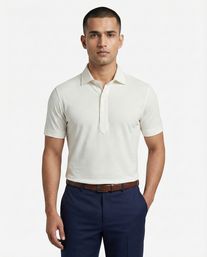 Regal Basic Comfort Light Jaquard White Polo Version 2