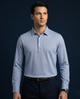 Austrian Snow Peak Light Blue Full Sleeve Polo For Office