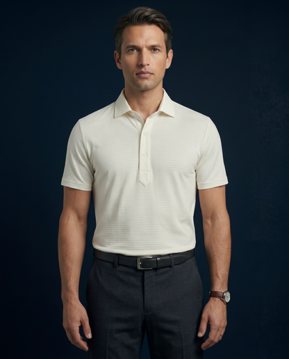 Regal Basic Comfort Light Jaquard White Polo Version 2