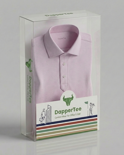 Prestige Classic Light Mauve Jaquard Polo