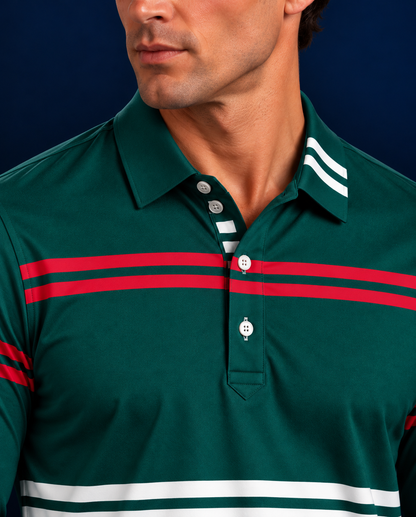 Barcelona Racing Stripe Full Sleeve Play Polo