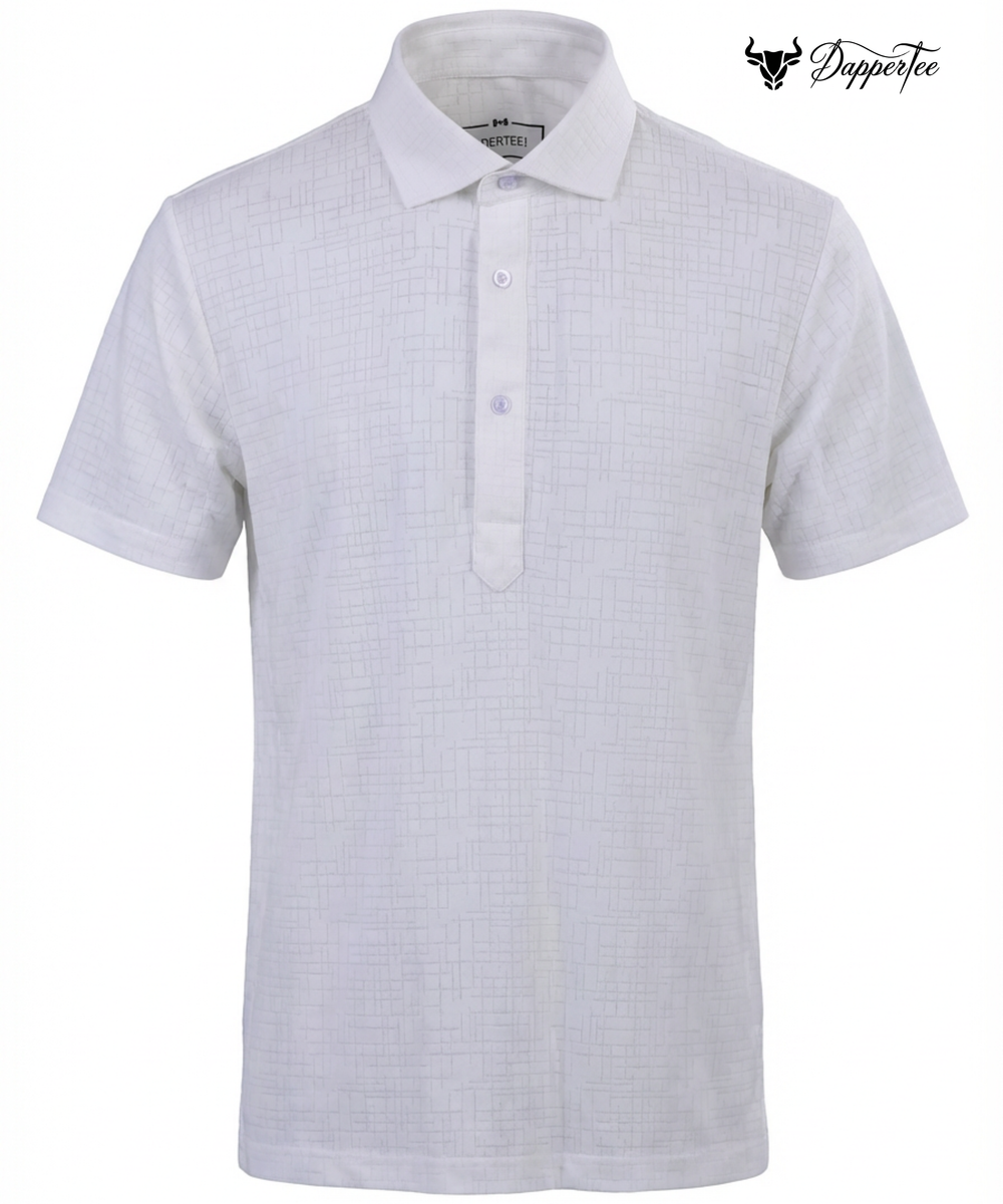 Regal Ultimate Jaquard Design Structure White Polo