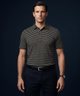 Stunning Black White Stripe Polo For Office