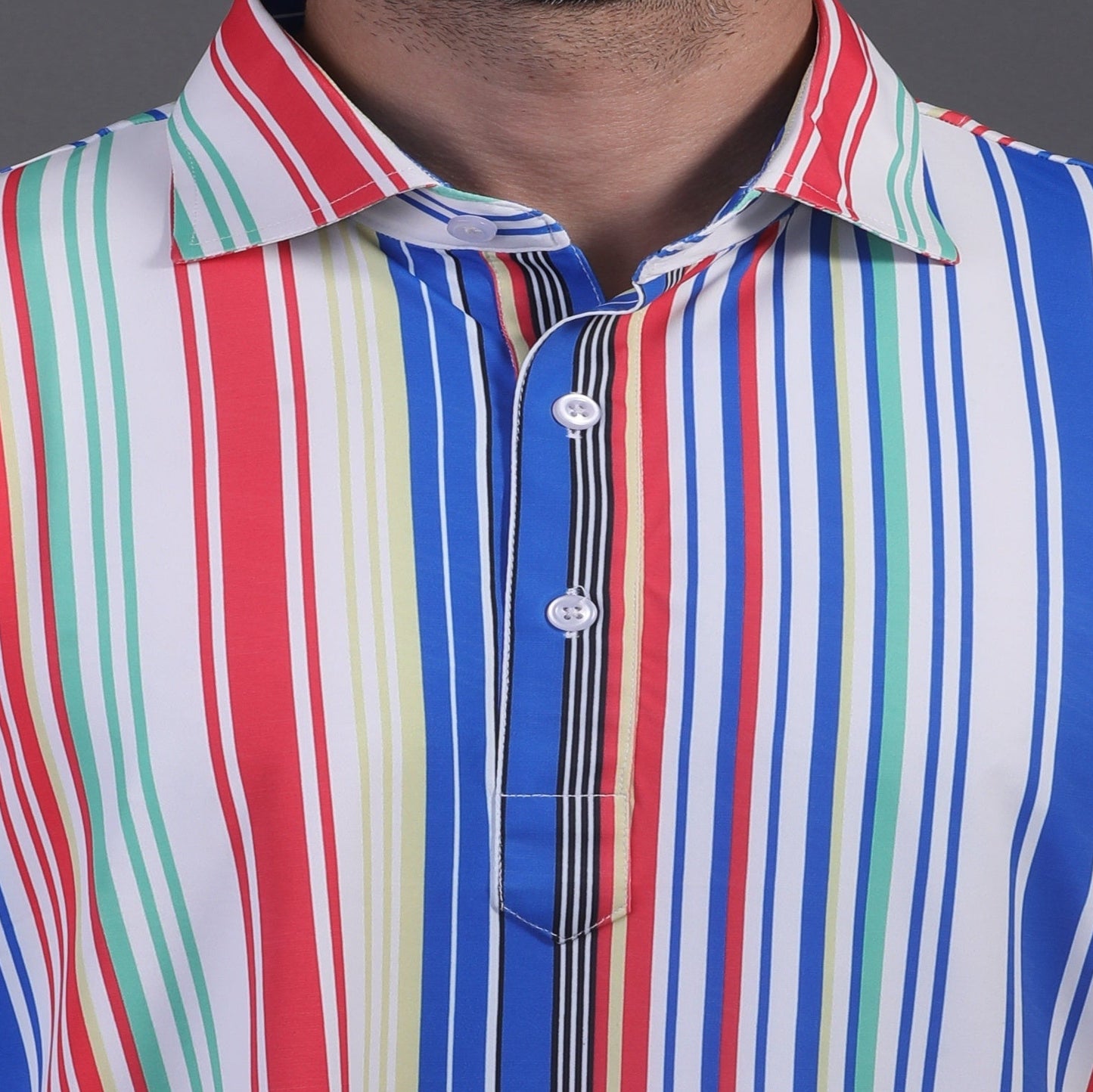 Luxe Vertical Stripes Multicolor Polo
