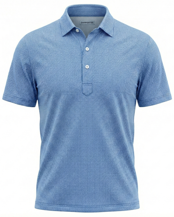 Prestige Classic Light Blue Jaquard Polo