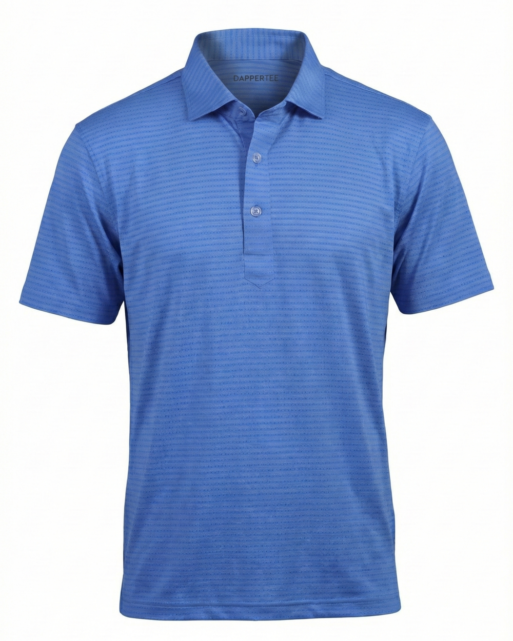 Super Jaquard Double Structure Blue DapperTee Polo For Office