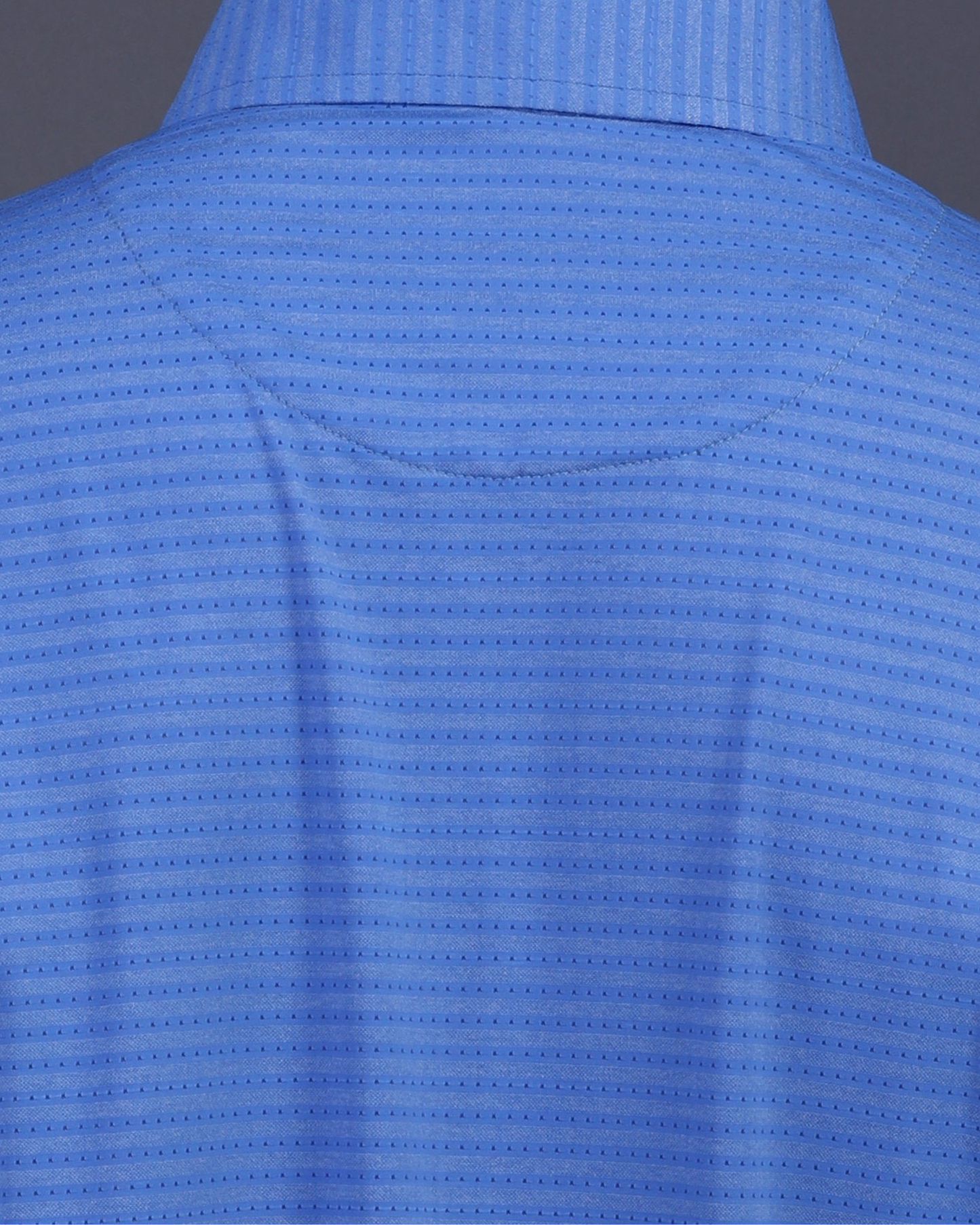 Super Jaquard Double Structure Blue DapperTee Polo For Office