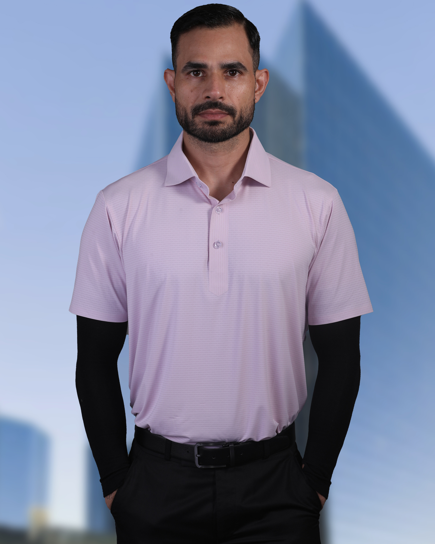 Prestige Classic Light Mauve Jaquard Polo