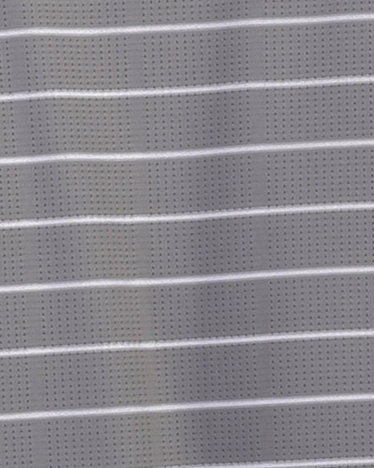 Close-up specialized polyamide fabric texture on DapperTee Prestige striped premium office polo.