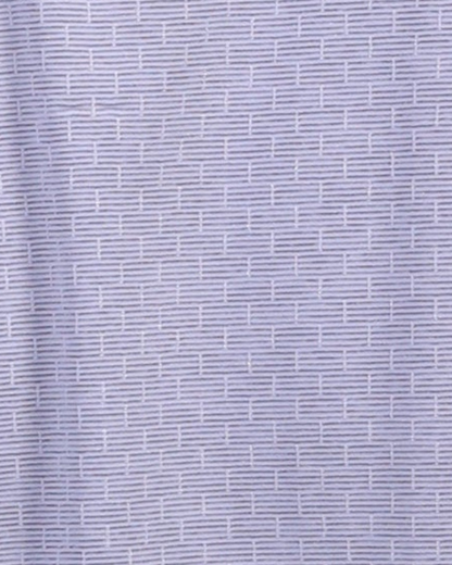 Close-up specialized jacquard polyamide fabric texture on DapperTee grey premium office polo.