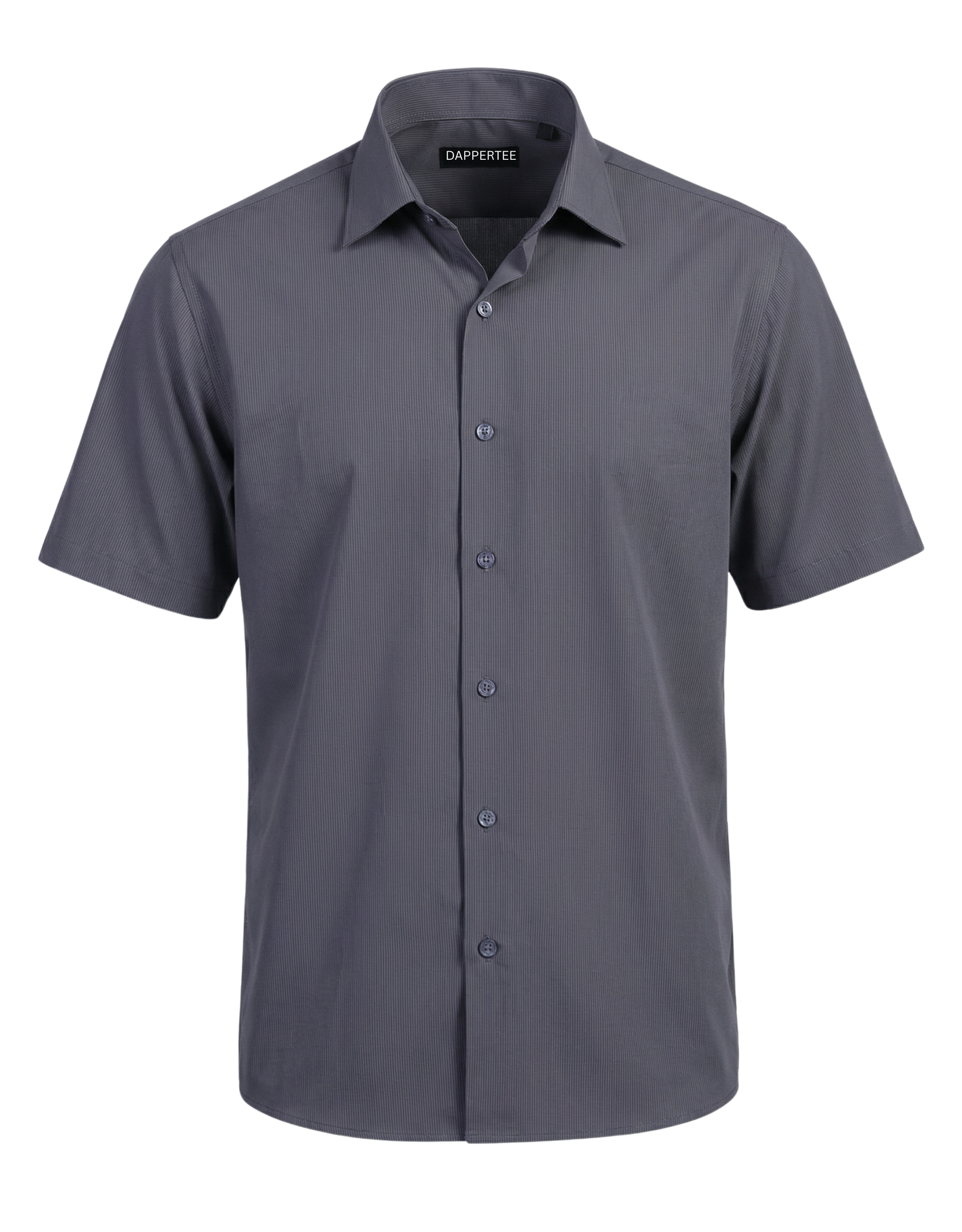 DapperTee charcoal jacquard open polo premium professional corporate office attire for men.