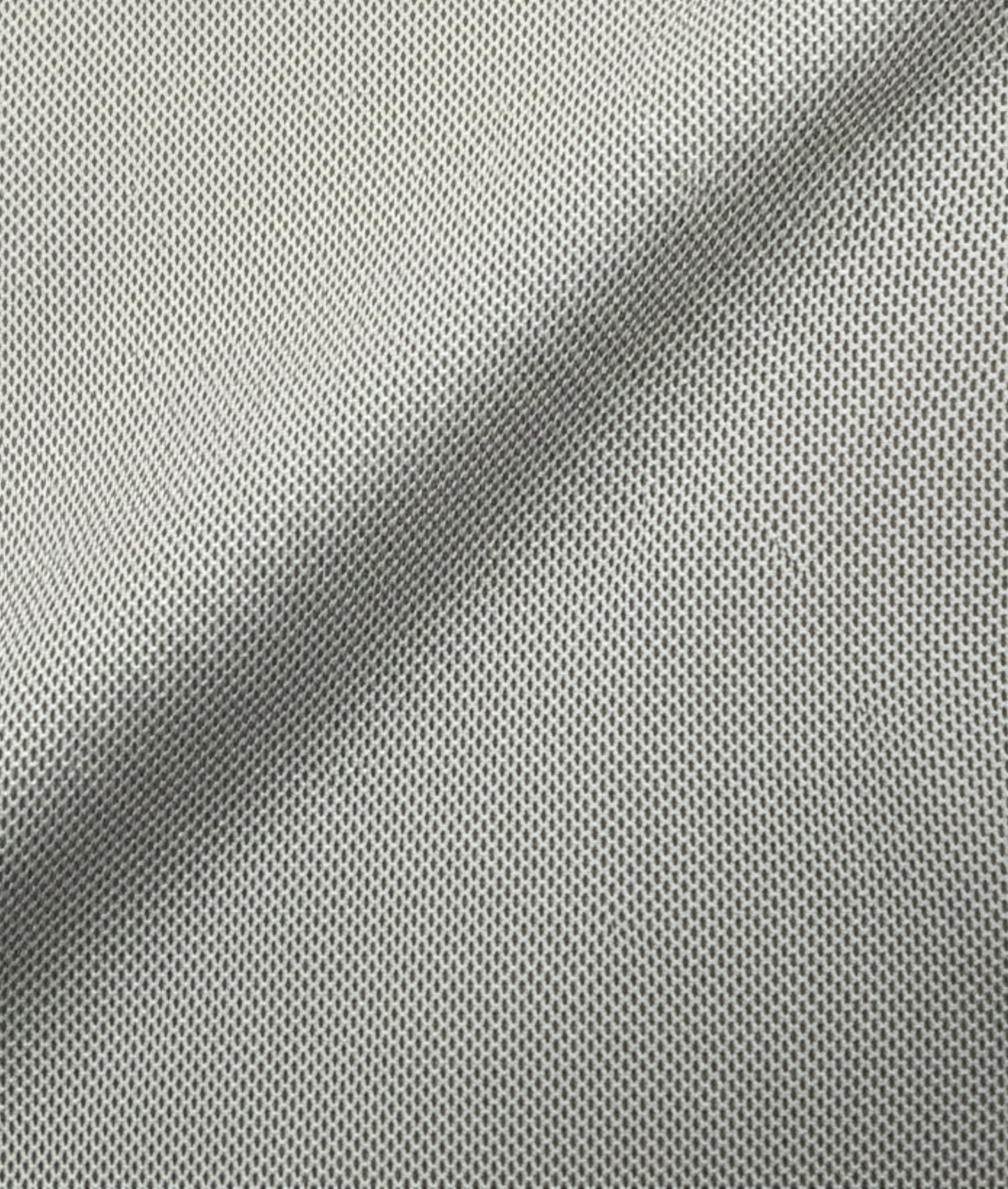 Close-up specialized pique polyamide fabric texture on DapperTee Denmark grey office polo.