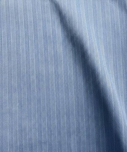 Close-up specialized polyamide fabric texture on DapperTee Austrian Snow Peak office polo.