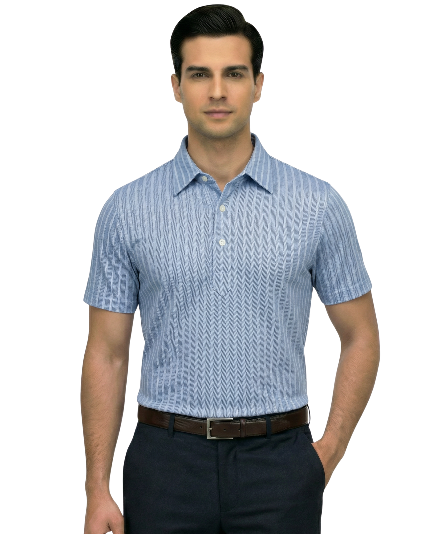 Austrian Snow Peak Light Blue Polo For Office