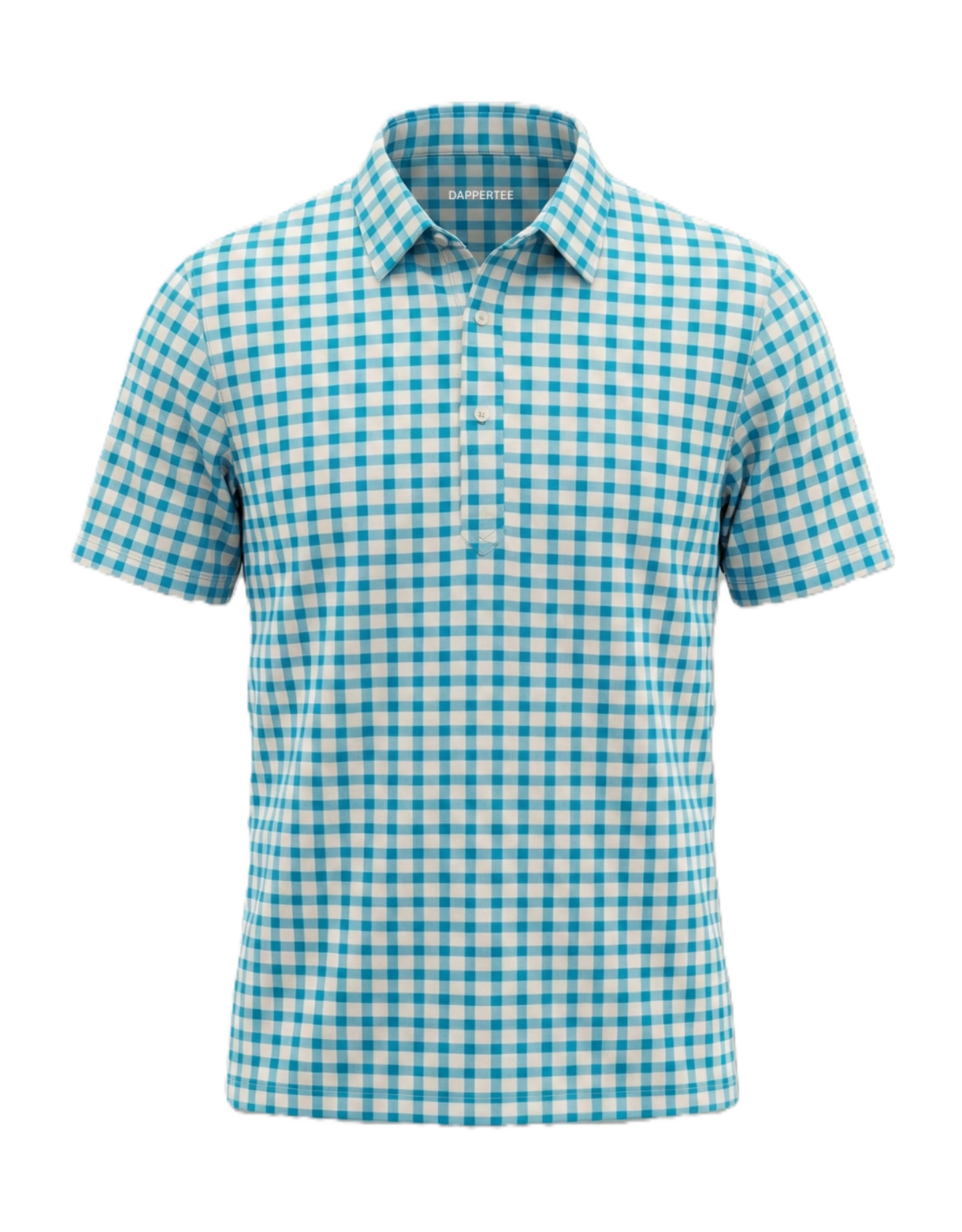 British Oxford Blue & White Checks Office Polo