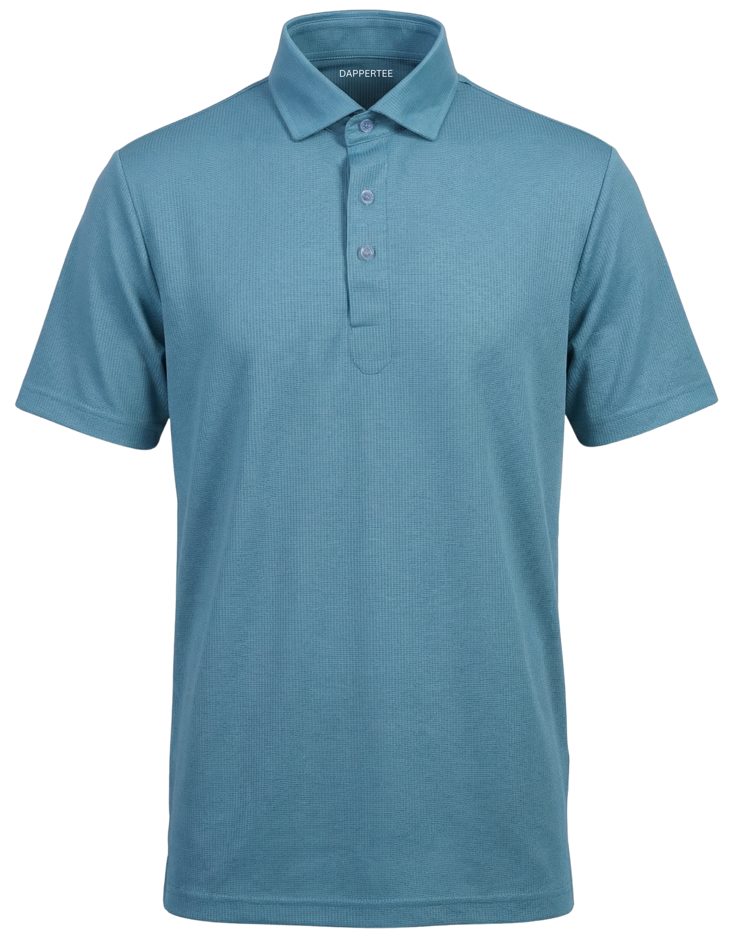 Super Jaquard Light Teal DapperTee Polo For Office