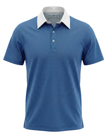 French Style Houndstooth Design Office Polo With White Collar