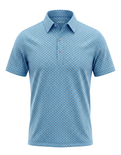 French Riveria Blue Polo For Office