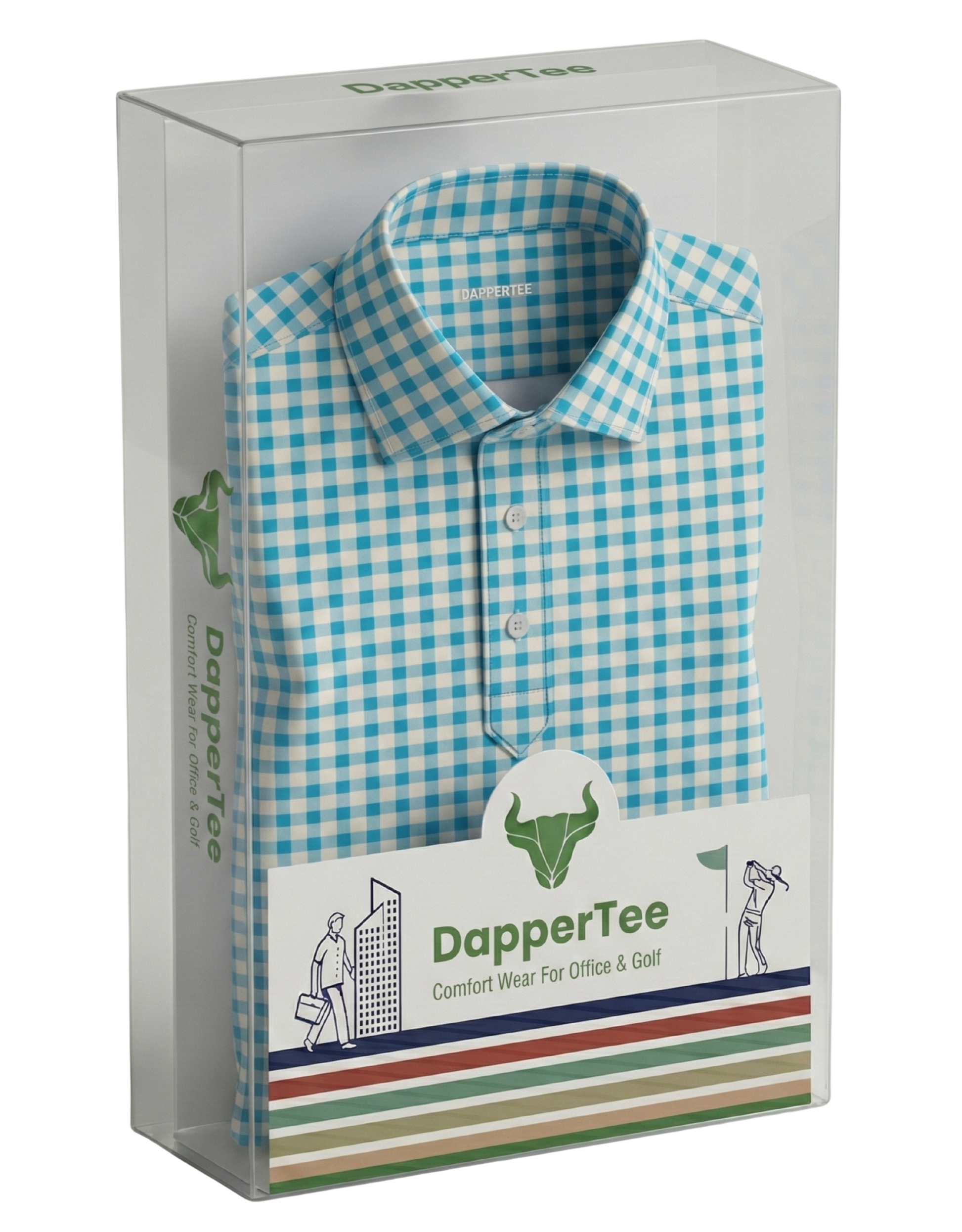 DapperTee premium long sleeve polo luxury packaging for high-end professional corporate gifting.