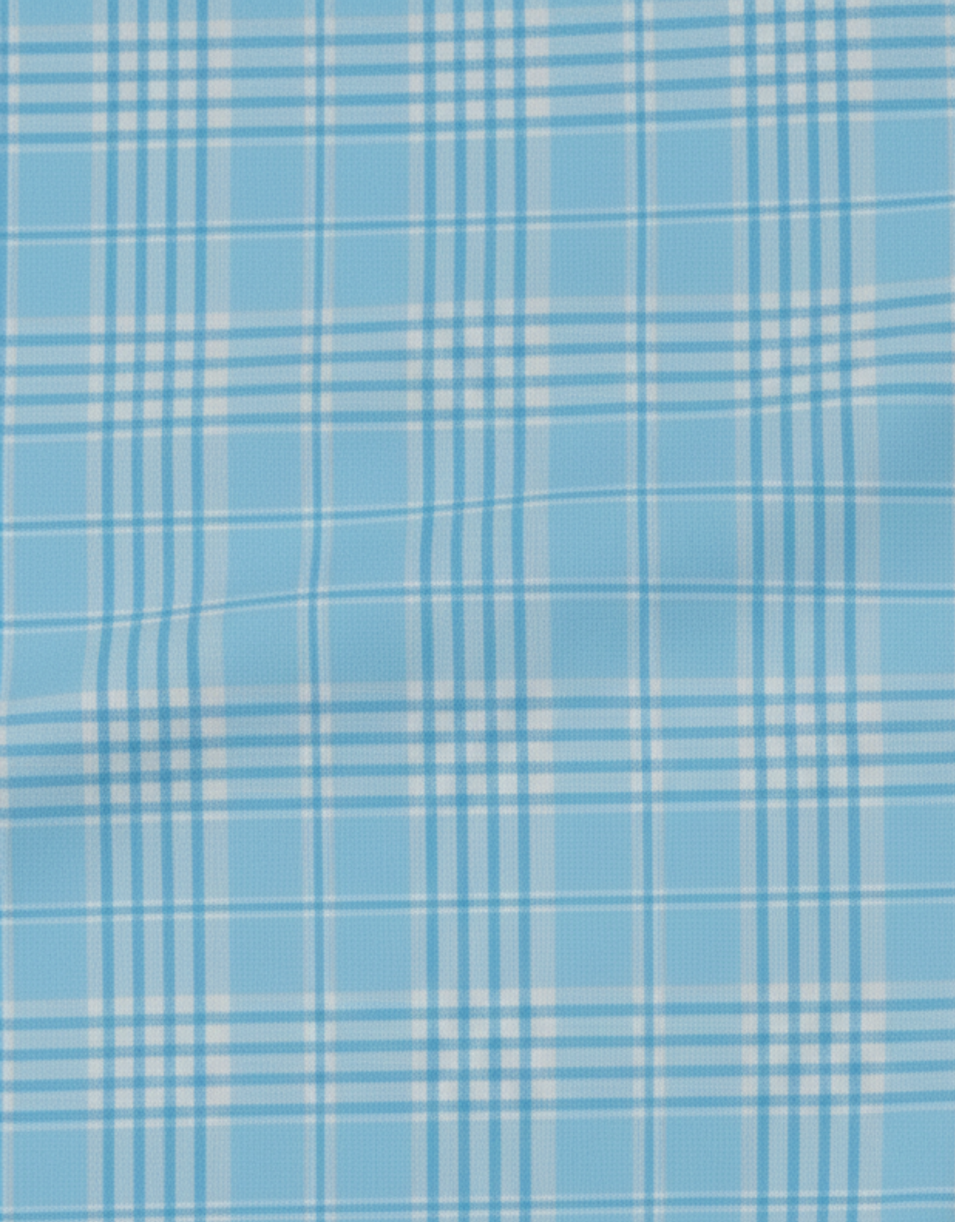 Close-up specialized polyamide fabric texture on DapperTee Denmark Blue checks office polo.