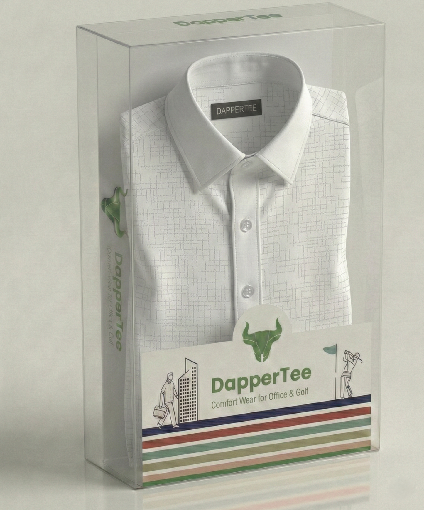 DapperTee premium open polo luxury packaging for high-end professional corporate gifting needs.