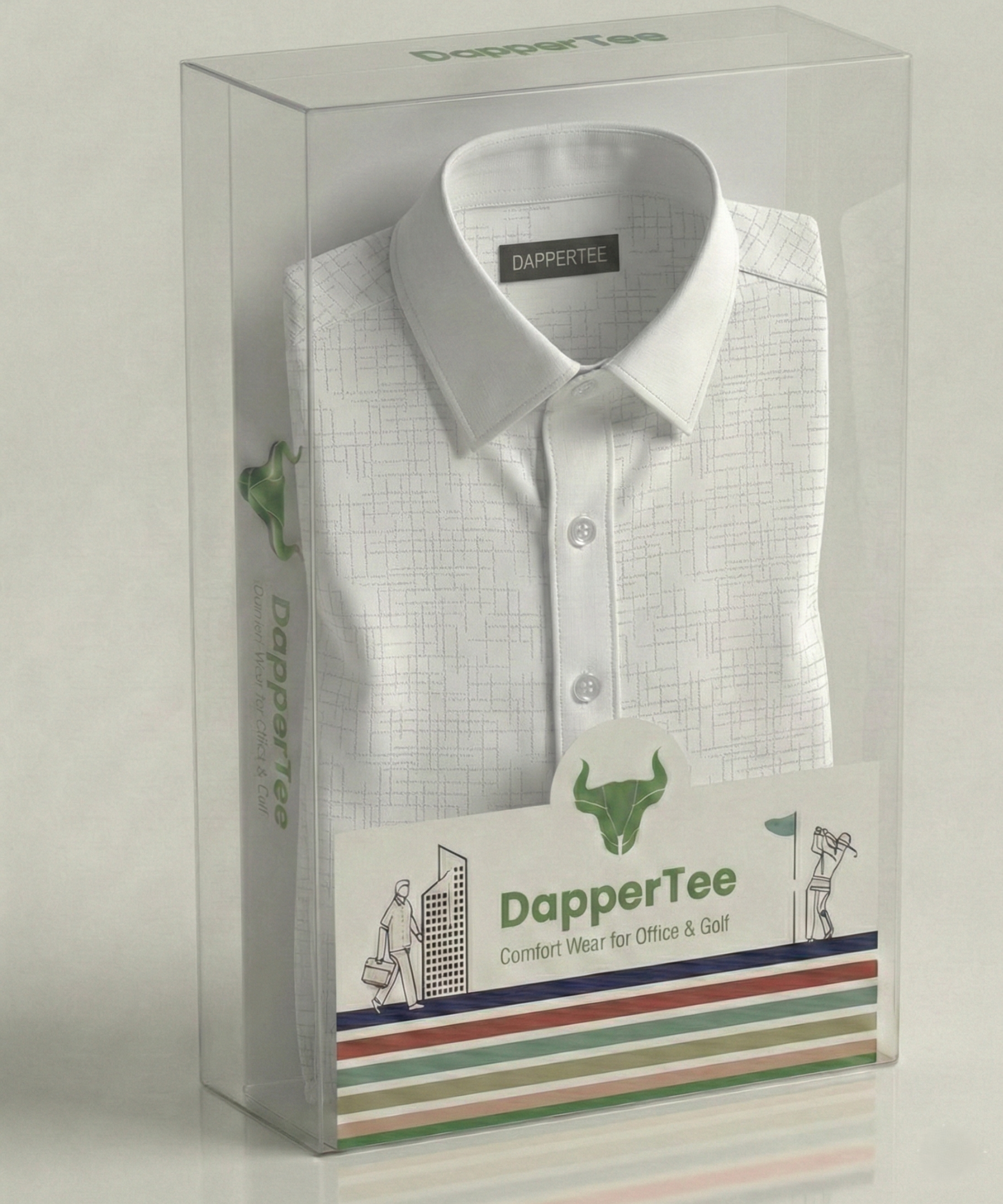 DapperTee premium open polo luxury packaging for high-end professional corporate gifting needs.