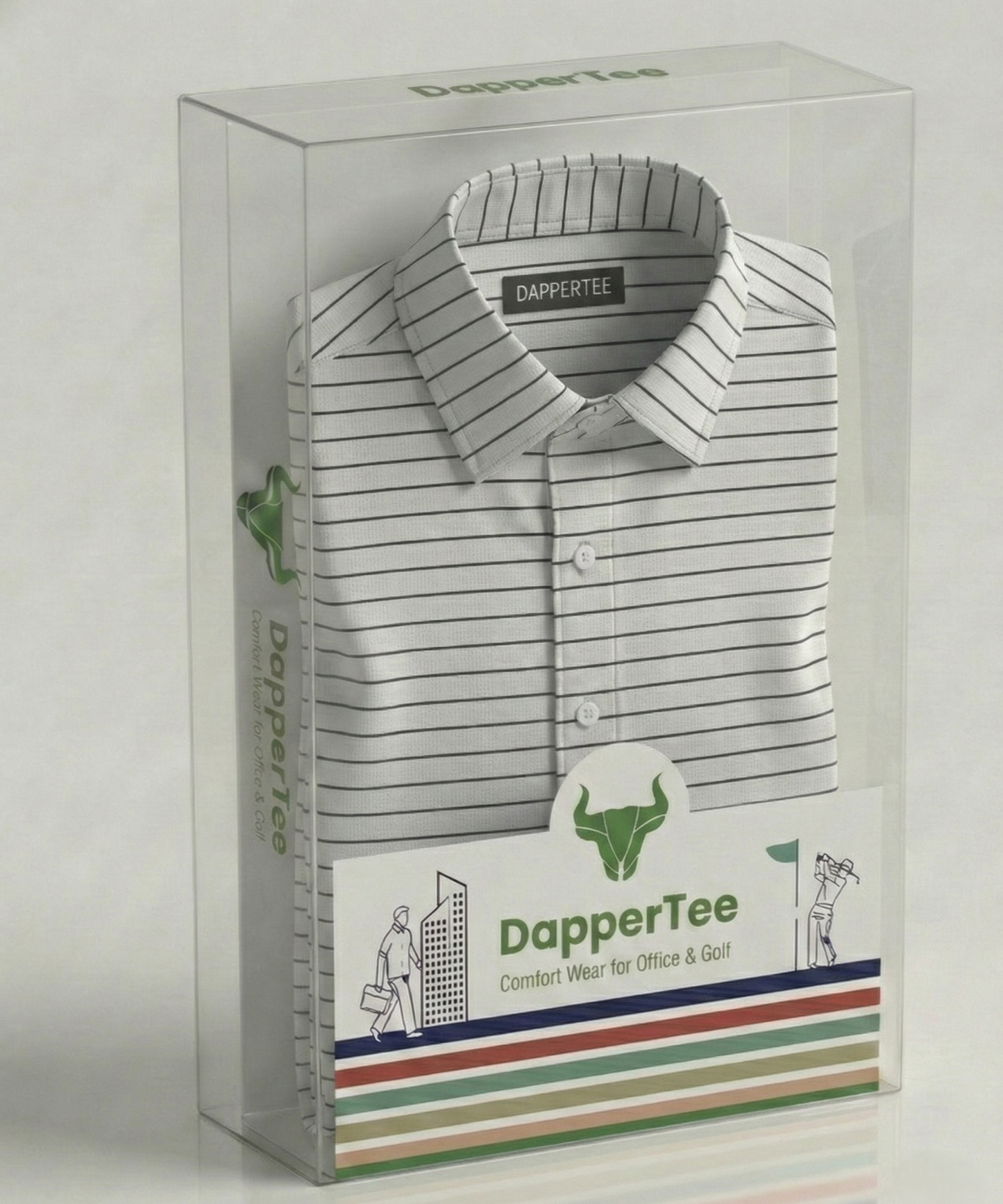DapperTee premium open polo luxury packaging for high-end professional corporate gifting needs.