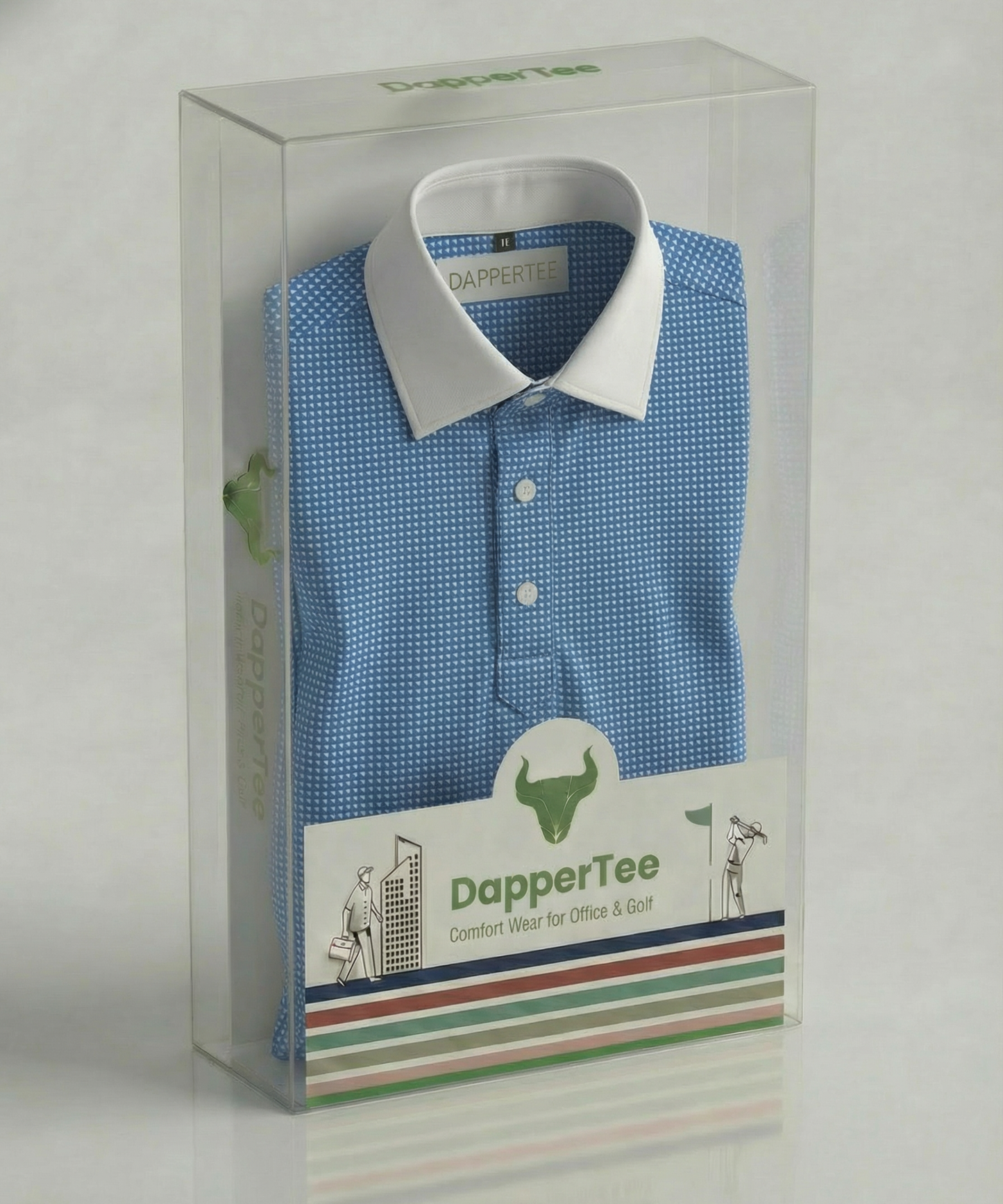 French Style Houndstooth Design Office Polo With White Collar