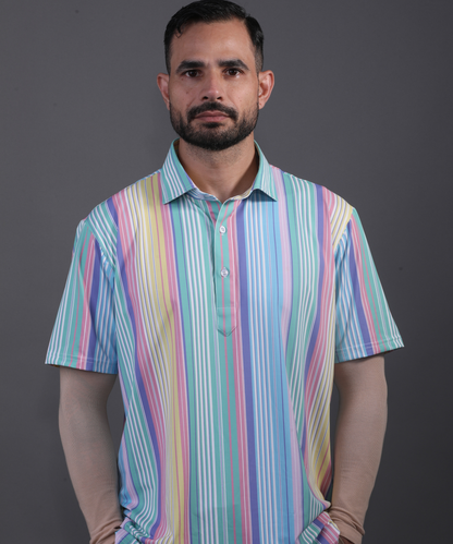 Professional DapperTee polo shirt for corporate office wear and high-end golf performance.