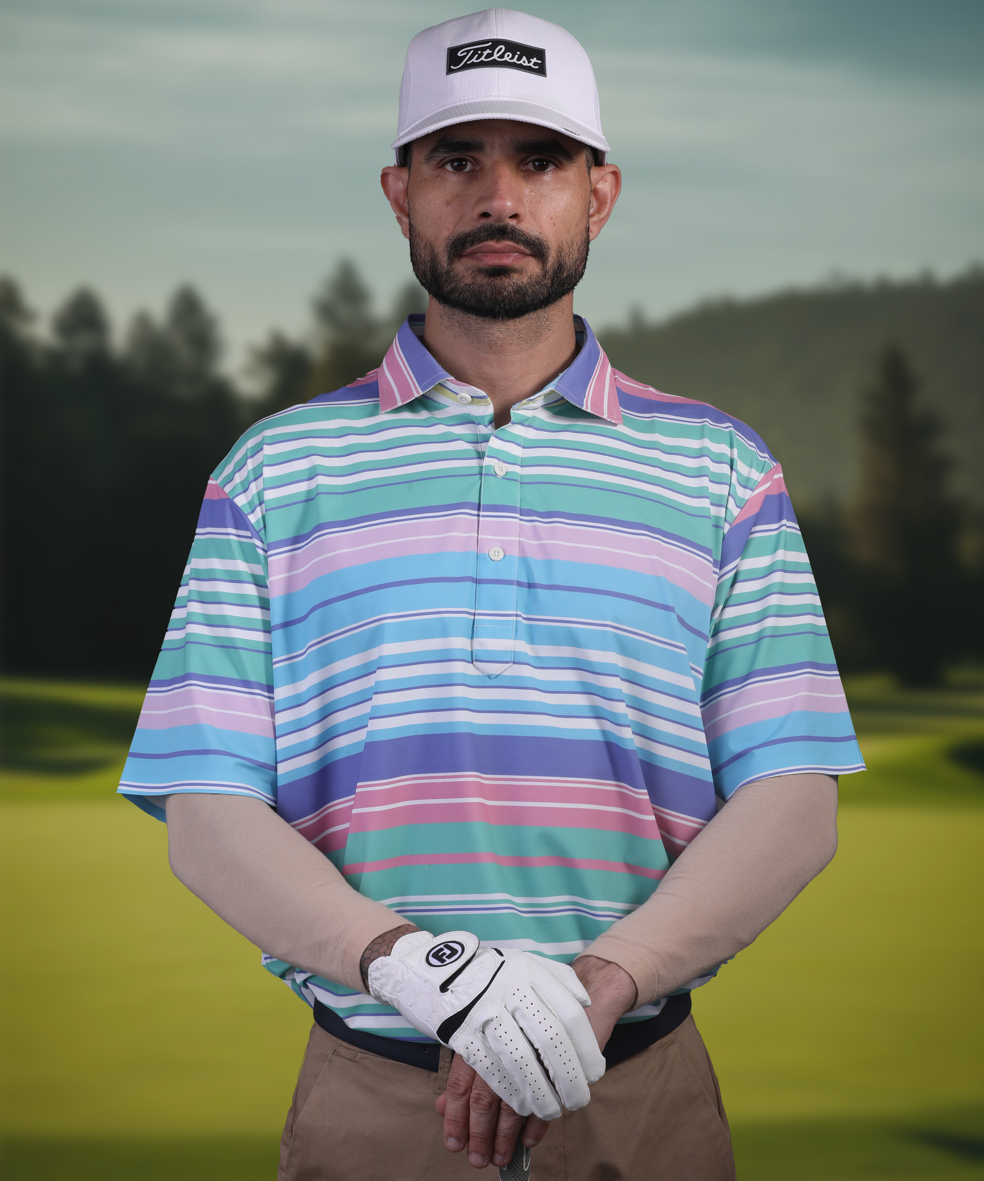 Men’s DapperTee colorful golf polo breathable polyamide fabric professional athletic performance gear