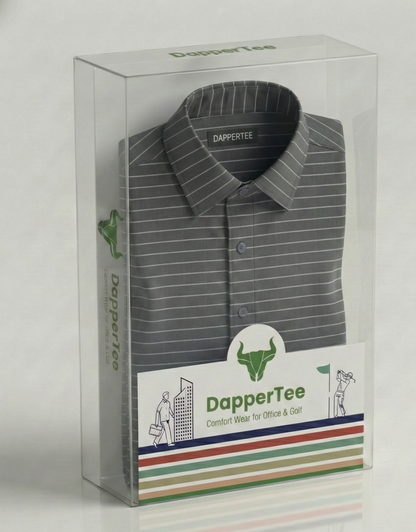 DapperTee premium open polo luxury packaging for high-end professional corporate gifting needs.