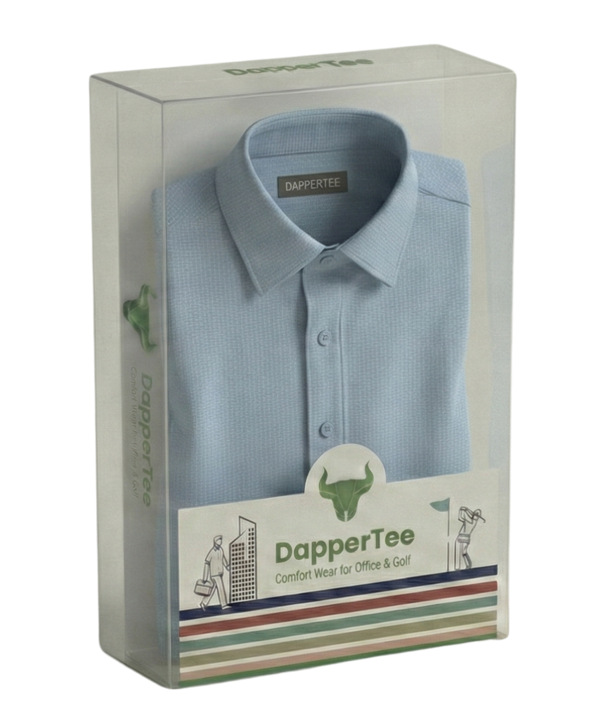 DapperTee premium open shirt luxury packaging for high-end professional corporate gifting needs.