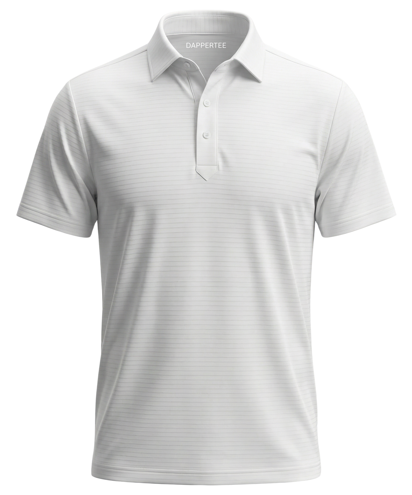 DapperTee Roman royal crown white striper polo premium professional corporate office attire.