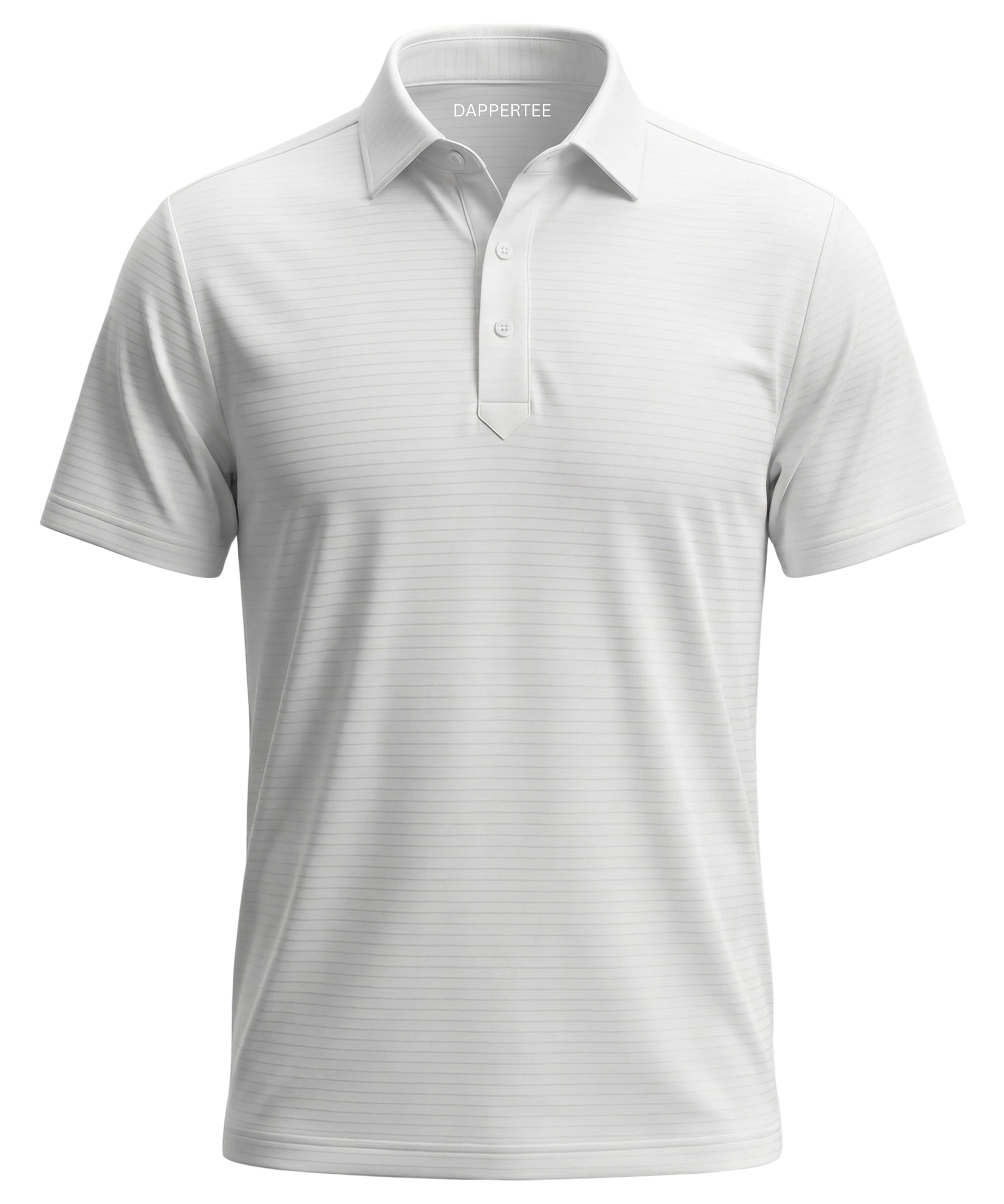 DapperTee Roman royal crown white striper polo premium professional corporate office attire.