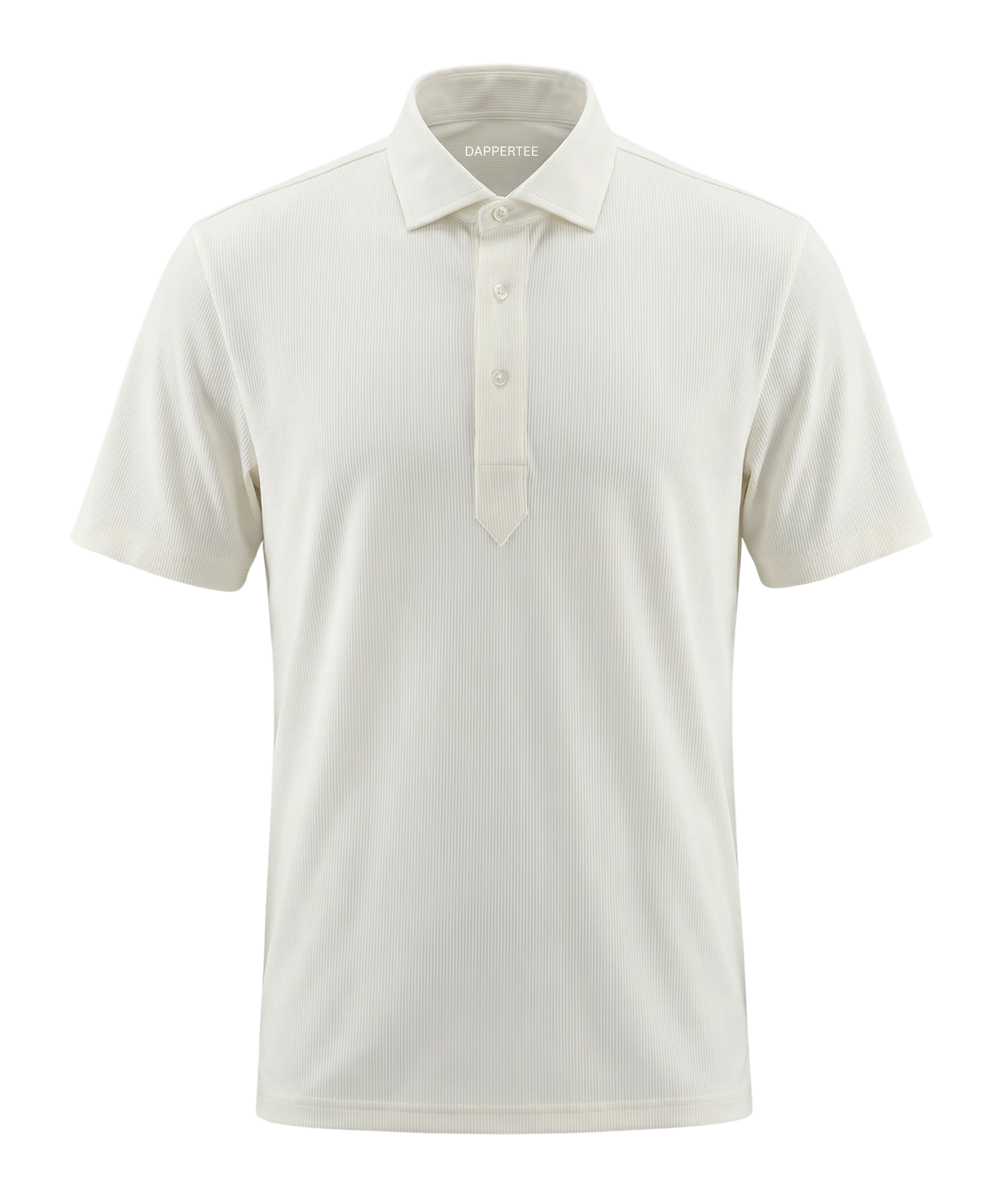 DapperTee Wallstreet bestseller premium white striper polo professional corporate office attire gear.