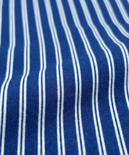London Blue Pin Stripes Polo For Office