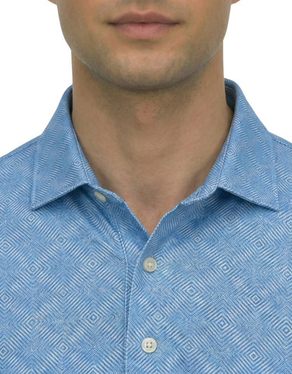Moscow Square Blue Polo For Office