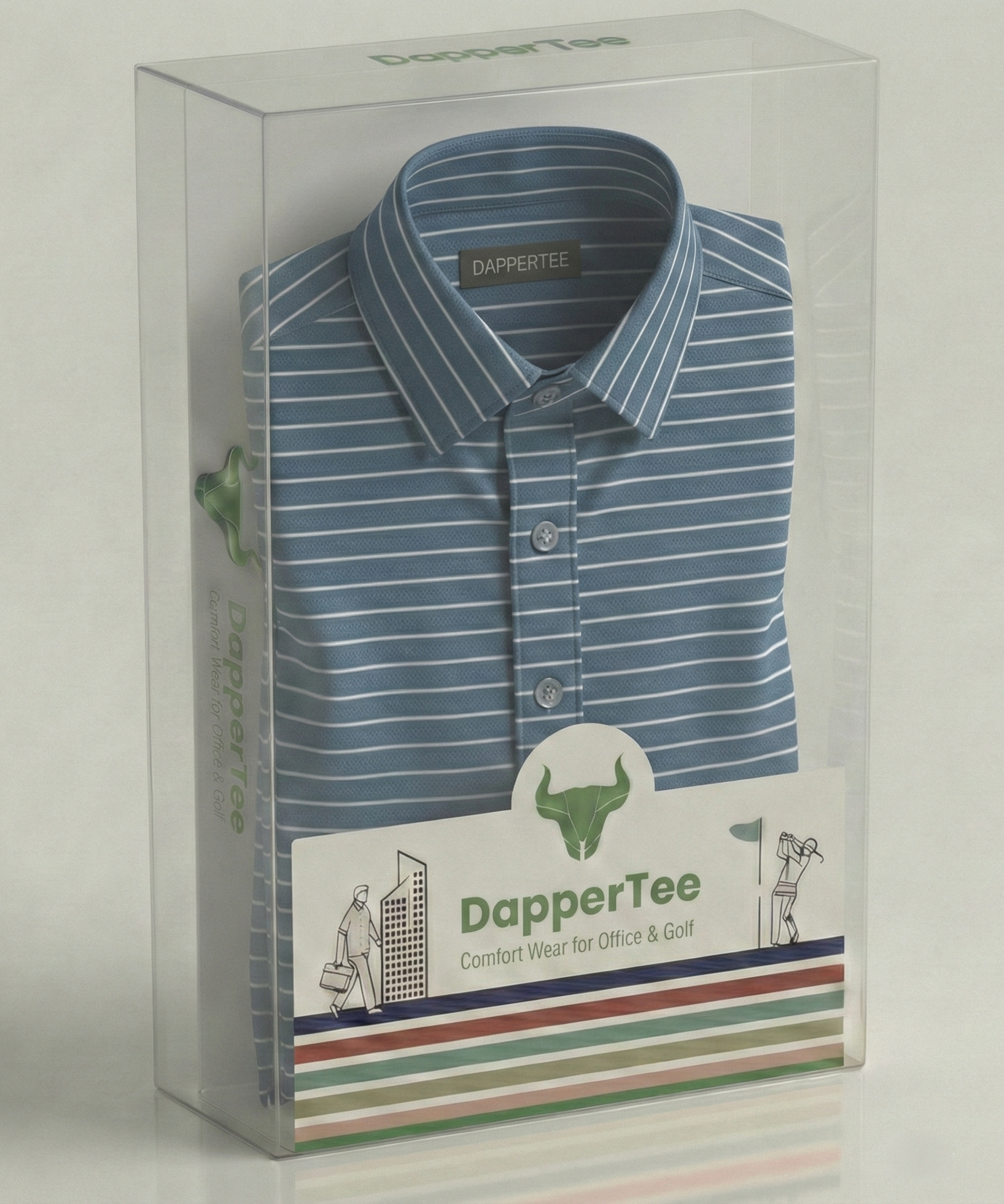 DapperTee premium open shirt luxury packaging for high-end professional corporate gifting needs.