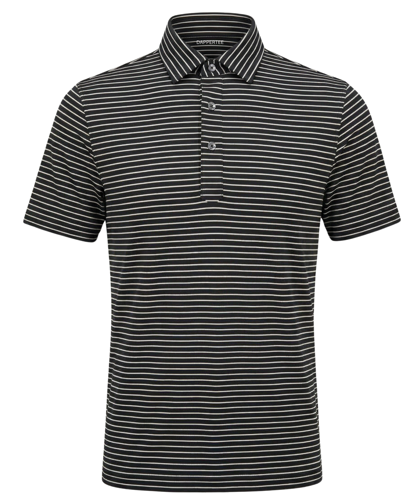 Stunning Black White Stripe Polo For Office
