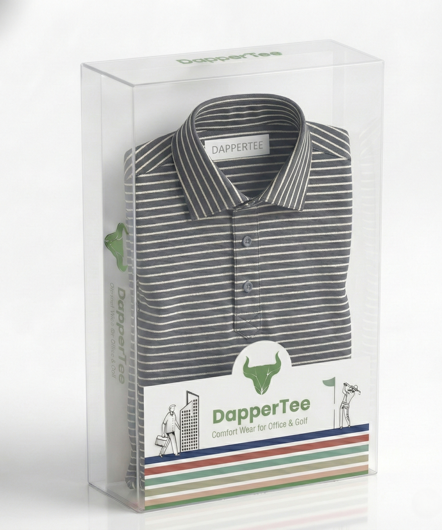 Stunning Black White Stripe Polo For Office