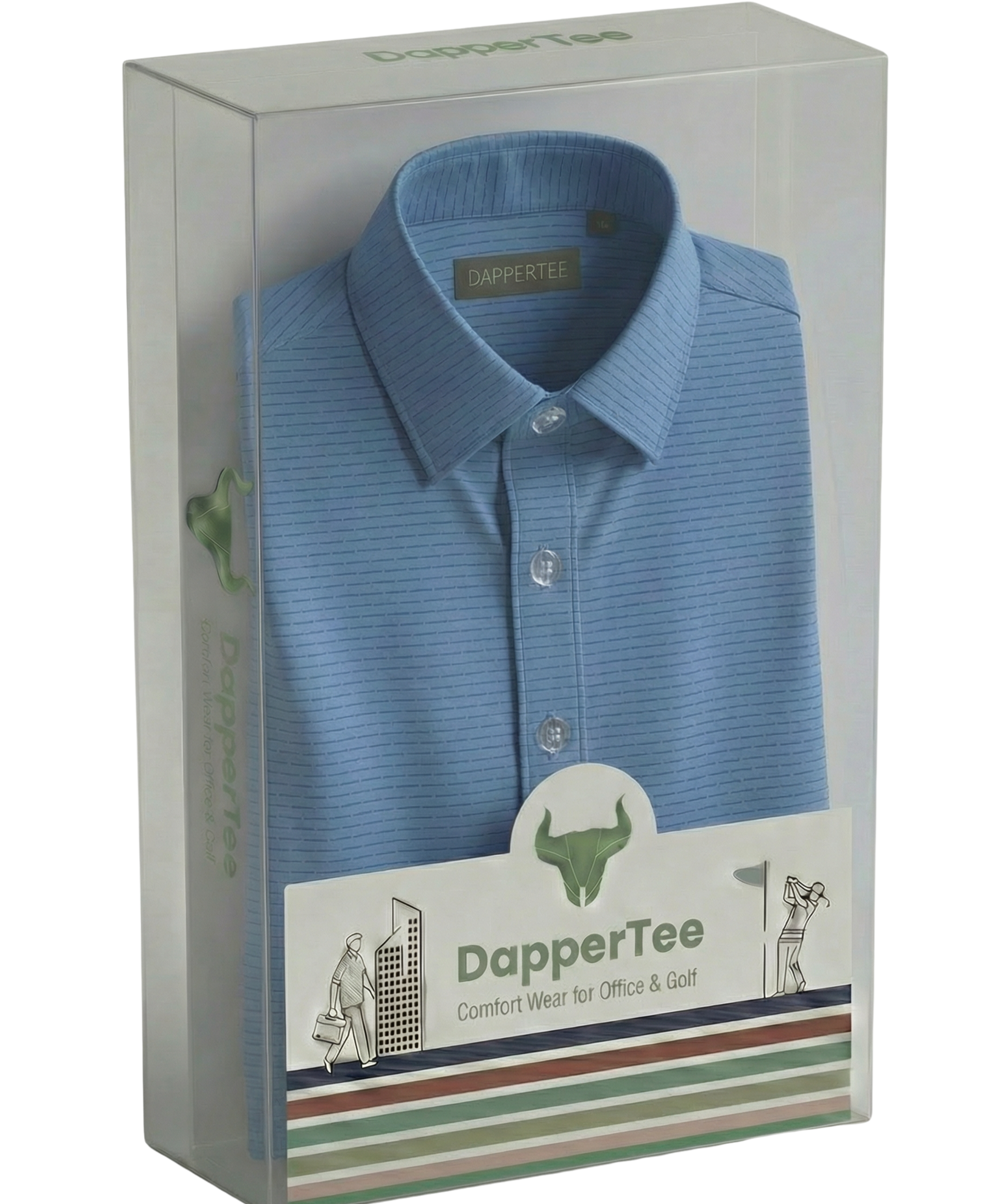 DapperTee premium open polo luxury packaging for high-end professional corporate gifting needs.
