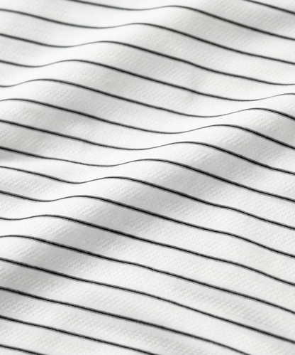 Regal White Black Stripe Polo for Office