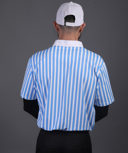 DapperTee stretchable golf polo demonstrating relaxed fit and high performance breathable polyamide.