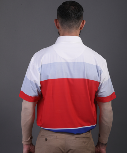 DapperTee Pure Essential polo showcasing relaxed fit for professional men’s athletic style.