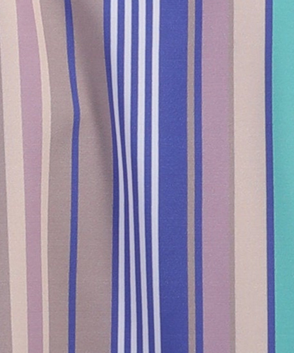 High quality DapperTee construction on multicolor vertical stripe golf polo.