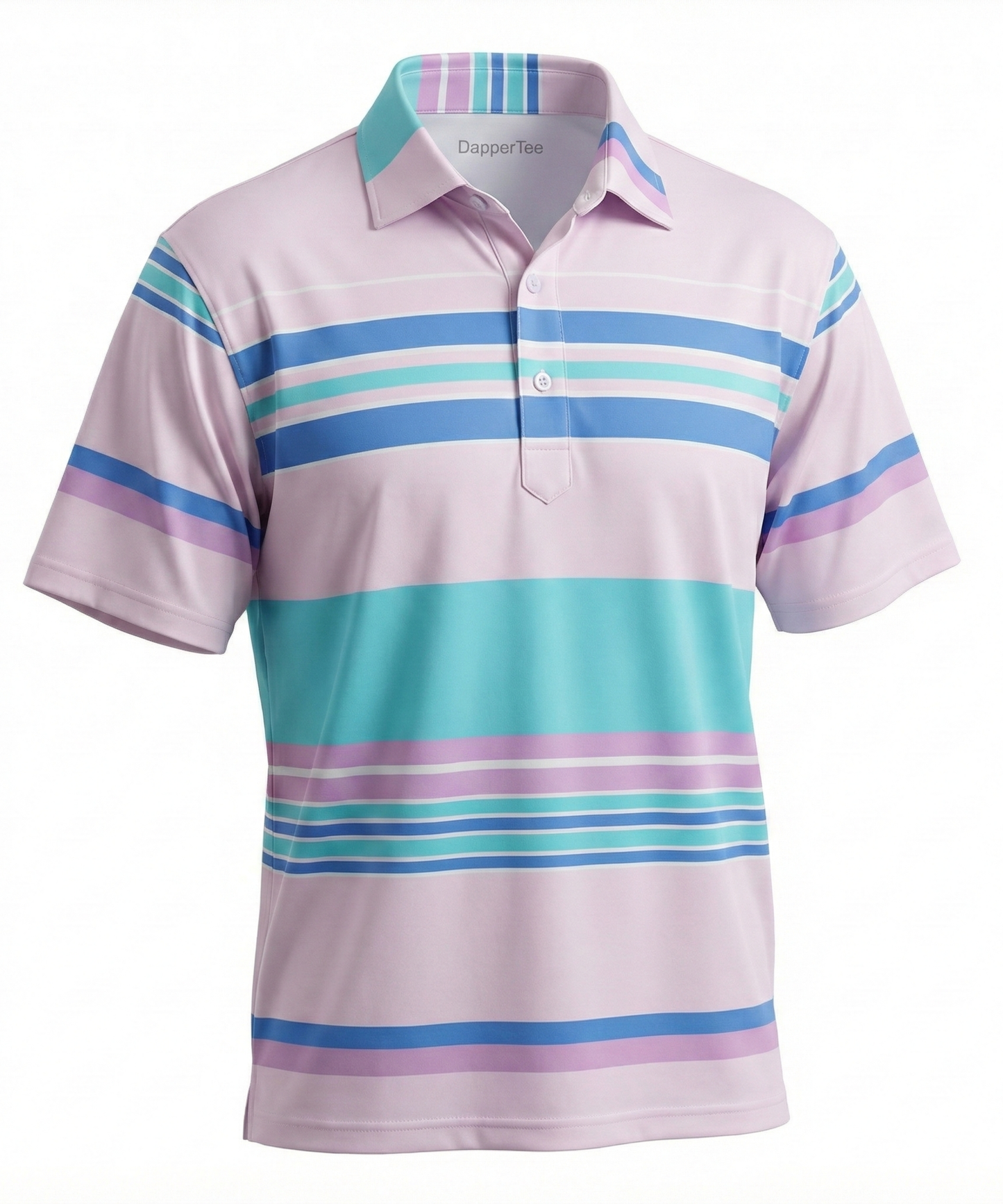Pure Essential Flex Smooth Light Pink Stripe Polo