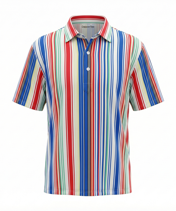 Luxe Vertical Stripes Multicolor Polo